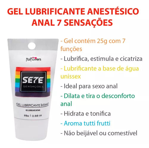 Anal Anaesthetic Lubricant Gel 7 Sensations - 25g