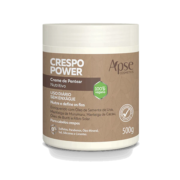 Crespo Power 500g Nourishing Combing Cream - No Poo / Low Poo - Conditioning Action