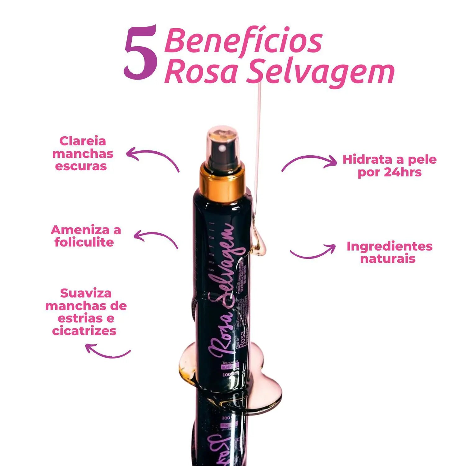 Rosa Selvagem Skin Lightener Against Blemishes and Stretch Marks - 100ml