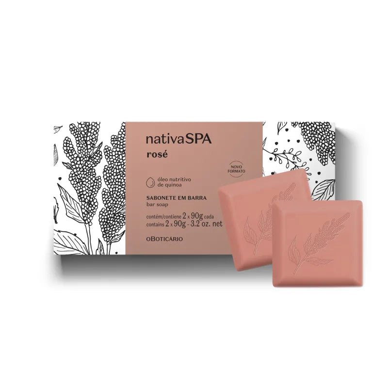 Nativa Spa Rosé Soap Bar, 2x90g