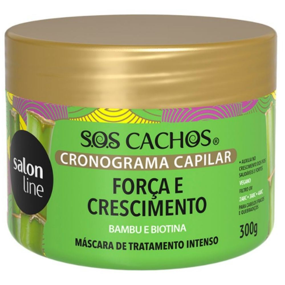 SOS Cachos Hair Schedule Strength and Growth Bamboo and Biotin 300g
