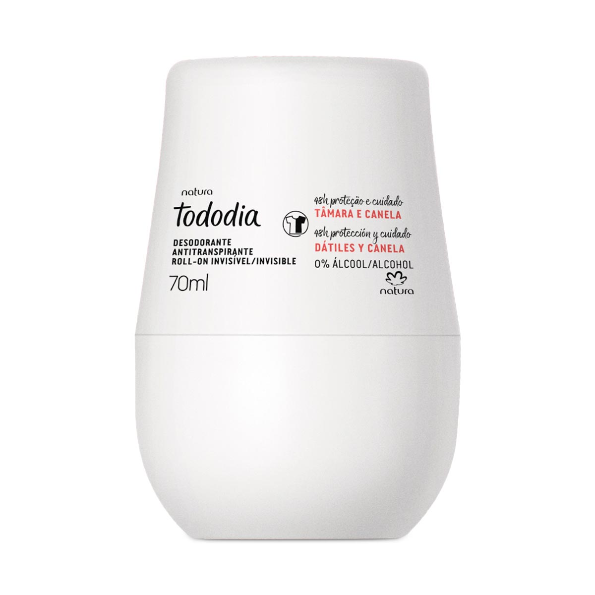 Desodorante Antitranspirante Roll-On Tododia Tâmara e Canela