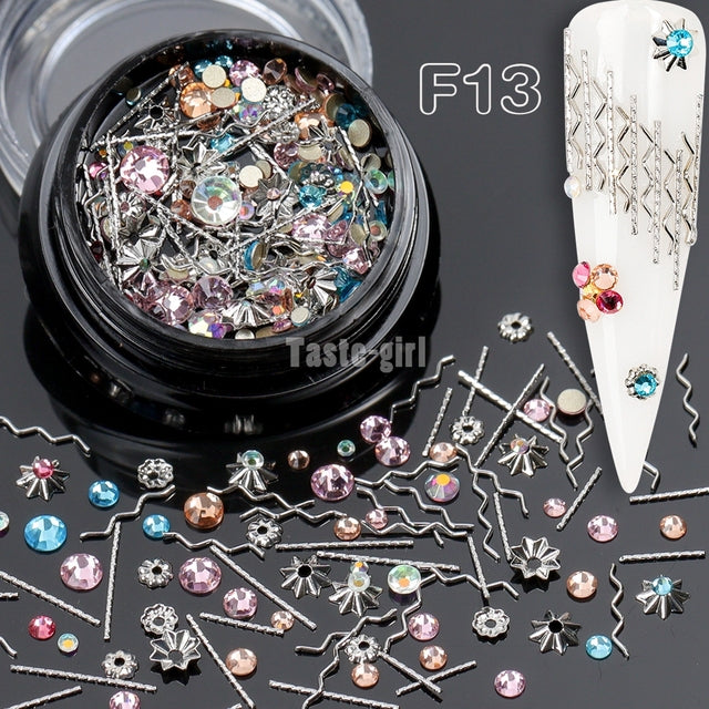 Silver Nail Decoration Jewelry Mod F13