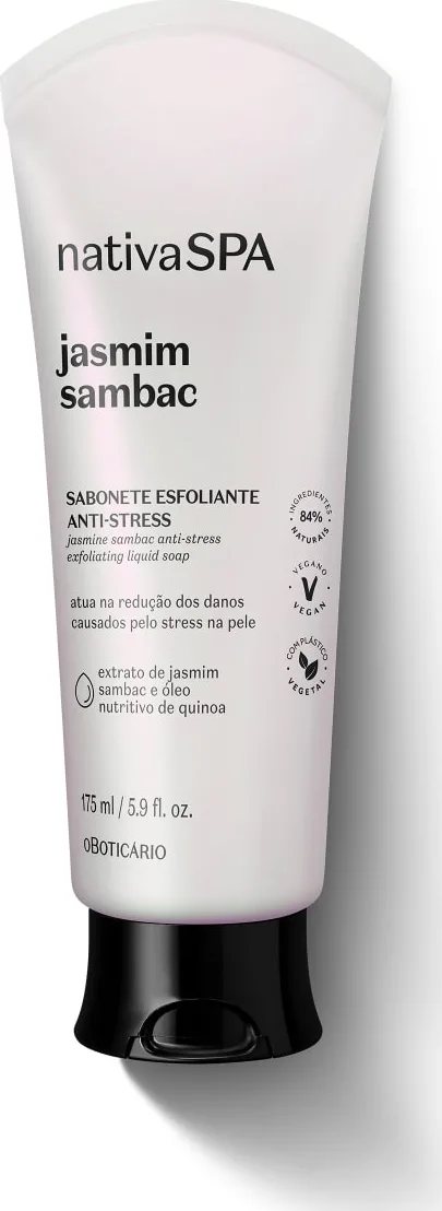 Nativa Spa Jasmine Sambac Anti-Stress Liquid Exfoliating Body Soap 175ml