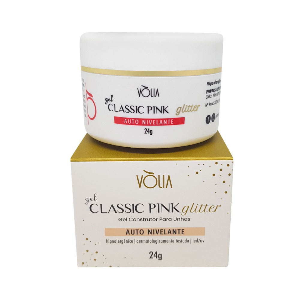 Gel Classic Pink Glitter 24 gr
