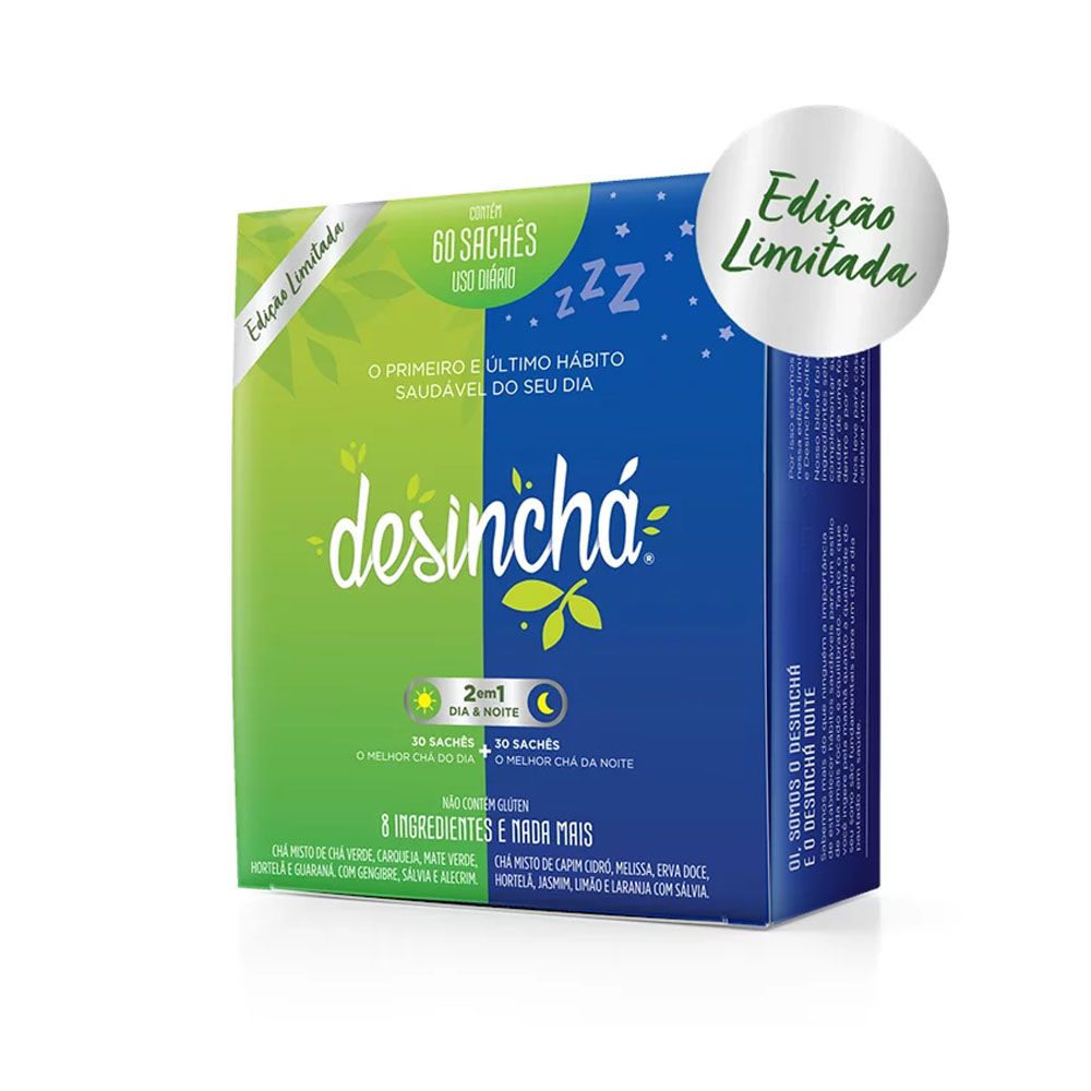 Desinchá Day and Night Time Tea - 60 sachets (30 Day + 30 Night)
