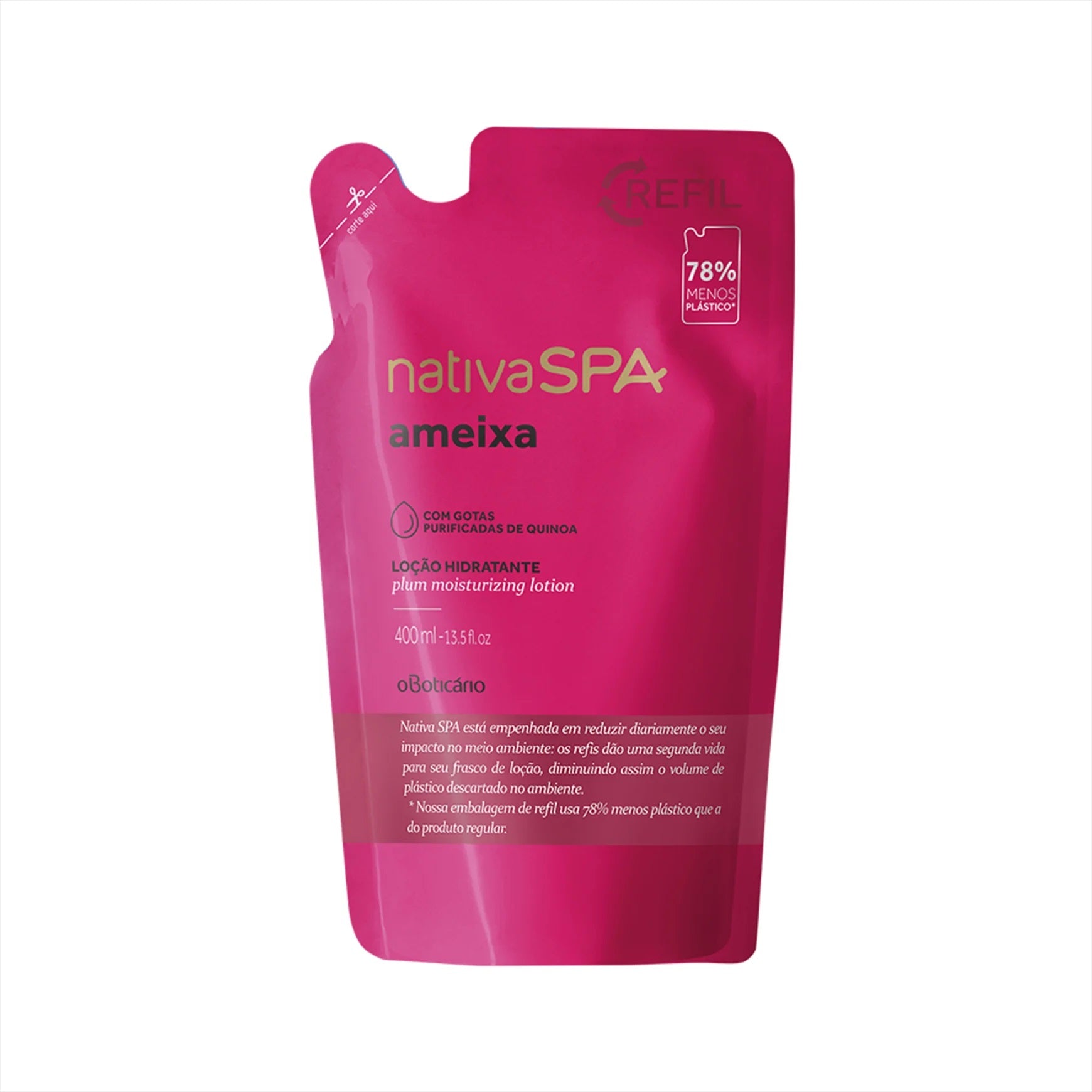 Nativa SPA Refill Moisturizing Deodorant Body Lotion Plum - 400 ml