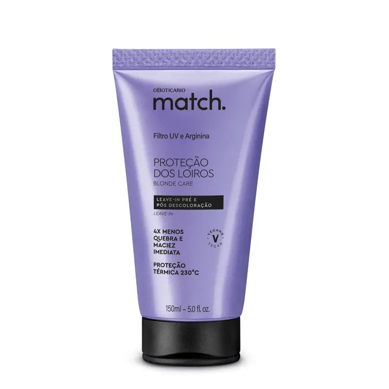 Match Proteção dos Loiros Pre and Post Discoloration Leave-in - 150ml