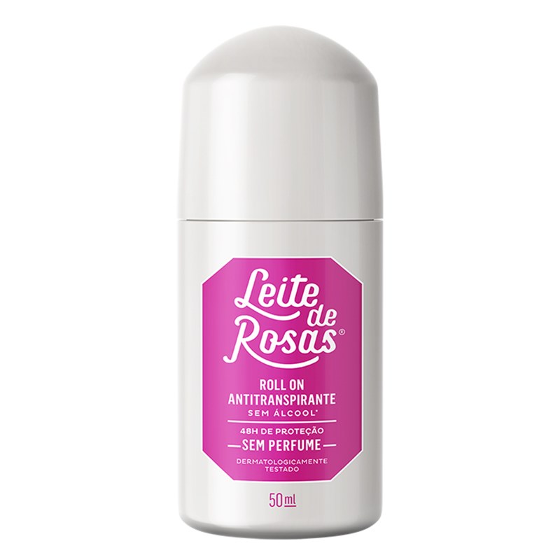 Leite de Rosas Unscented Roll On Deodorant 48h - 50ml