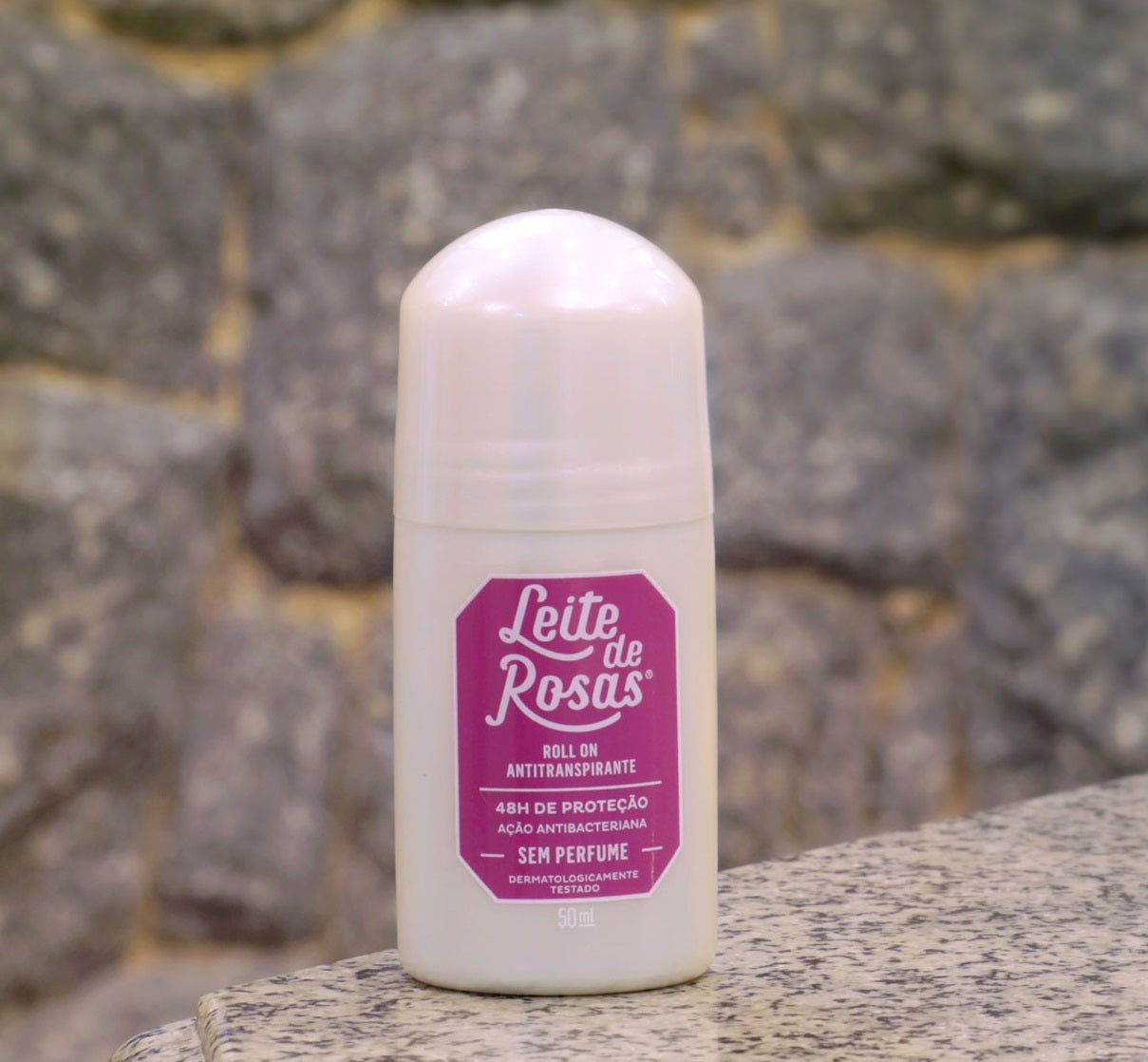 Leite de Rosas Unscented Roll On Deodorant 48h - 50ml